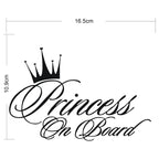 Princess Baby Pattern Car Decal Reflective Laser Vinyl Car Sticker, Size: 16.5x10.9cm, Gold, Silver, Laser, Black