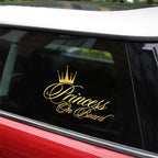 Princess Baby Pattern Car Decal Reflective Laser Vinyl Car Sticker, Size: 16.5x10.9cm, Gold, Silver, Laser, Black