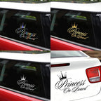 Princess Baby Pattern Car Decal Reflective Laser Vinyl Car Sticker, Size: 16.5x10.9cm, Gold, Silver, Laser, Black