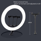 HQ-21N 21 inch 52.5cm LED Ring Vlogging Photography Video Lights Kits with Remote Control & Phone Clamp & 2.1m Tripod Mount, EU Plug, 21 inch