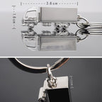 2 PCS Creative Keychain Metal Solid Van Gift Pendant, Van  Shape