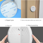 125dB Vibration Sensor Alarm Door and Window Alarm Home Personal Anti-theft Alarm