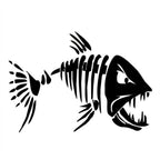 10 PCS YOJA Mad Fish Funny Decal Car Window Decoration Vinyl Stickers Motorcycle Accessories, 11x7CM, Black, Silver