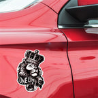5 PCS YJZT One Love Lion Crown PVC Animal Car Sticker, 10x15.3CM, Lion Crown