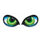 5 Pairs D 601 3D Stereo Reflective Cat Eyes Car Sticker Car Auto Side Fender Eye Stickers Adhesive Creative Rearview Mirror Decal, 12x7.5cm, Cat Eyes 12x7.5cm