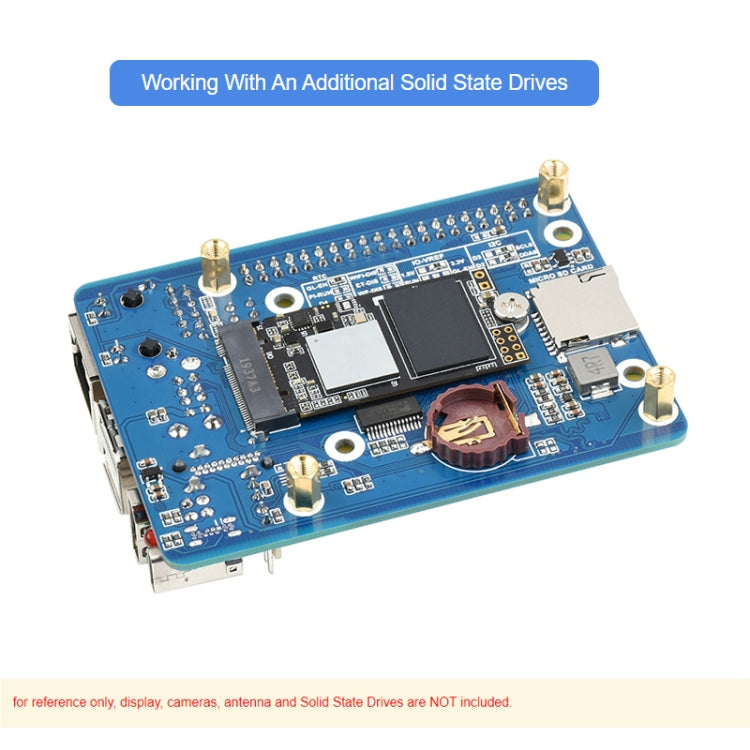 Waveshare CM4-IO-BASE-C For Raspberry Pi Compute Module 4 Mini Base Board, 23228, 23228