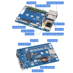 Waveshare CM4-IO-BASE-C For Raspberry Pi Compute Module 4 Mini Base Board, 23228, 23228