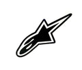 10 PCS Alpine Star Car Sticker Motorcycle Car Decoration, Size: 18x7.6cm, Alpine Star