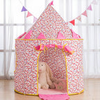Children Indoor Toy House Yurt Game Tent, 100x100x135cm Pink