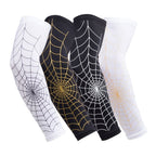 Professional Basketball Sports Spider Web Arm Guards Anti-skid Lengthened Elbow Guards, M, L, XL