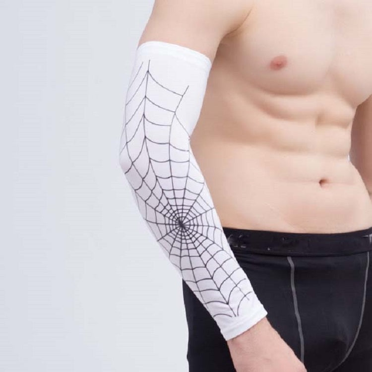 Professional Basketball Sports Spider Web Arm Guards Anti-skid Lengthened Elbow Guards, M, L, XL