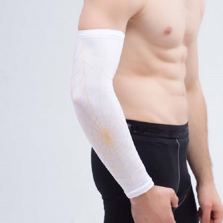 Professional Basketball Sports Spider Web Arm Guards Anti-skid Lengthened Elbow Guards, M, L, XL