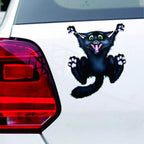 5 PCS Black Cat Pattern Halloween Car Sticker Decor, Black Cat