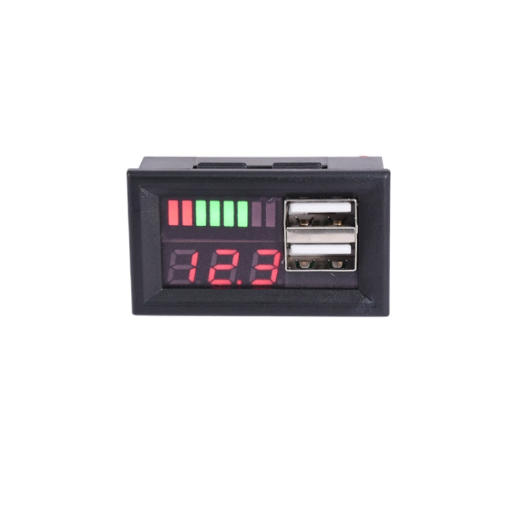 DL-USB-02 Car 12V Battery Voltage Power Display Meter Head Integrated Dual USB Output 5V2A Voltage Conversion, DL-USB-02 12V