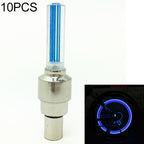 10 PCS LED Bicycle Lights Wheel Tire Valve Caps Bike Accessories Cycling Lantern Spokes Lamp, Blue, Green, Red, Yellow
