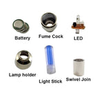10 PCS LED Bicycle Lights Wheel Tire Valve Caps Bike Accessories Cycling Lantern Spokes Lamp, Blue, Green, Red, Yellow