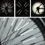 2 BAGS Bicycle Mountain Bike Riding Wheel Rim Spoke Mount Clip Tube Warning Light Strip Outdoor Reflector, Yellow, Blue, Green, Orange, Red, Silver