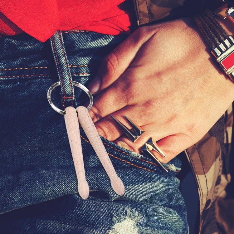 Mini Drumsticks Keychain Beech Drum Sticks Percussion Music Gift