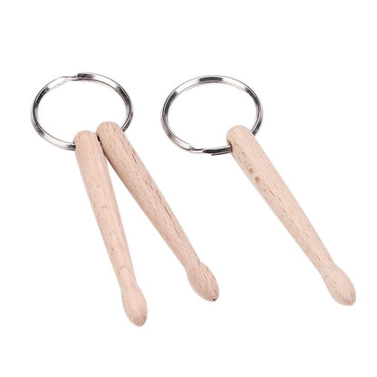 Mini Drumsticks Keychain Beech Drum Sticks Percussion Music Gift