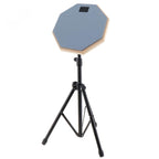 8 Inch Rubber Wooden Dumb Drum Practice Training Drum Pad with Stand, Wooden Dumb Drum