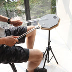 8 Inch Rubber Wooden Dumb Drum Practice Training Drum Pad with Stand, Wooden Dumb Drum