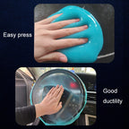 Car Clean Glue Gel Sticker, Sky Blue, Yellow, Transparent