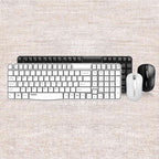 Rapoo X1800S 2.4GHz Wireless Keyboard and Mouse Set, Black, White