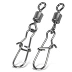 10pcs /Pack Stainless Steel Fishing Connector Bearing Rolling Swivel Connector Fishing Gear Accessories, 12(17mm), 10(20mm), 8(22mm), 7(25mm), 6(26mm), 5(29mm), 4(30mm), 3(34mm), 2(36mm), 1(40mm)