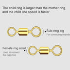 100 PCS Fishing Tackle Supplies Zimu Swivel Gold-plated Swivel Fishing Accessories, Length 1.1cm, Length 1.0cm, Length 0.9cm, Length 0.8cm
