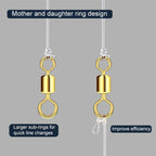 100 PCS Fishing Tackle Supplies Zimu Swivel Gold-plated Swivel Fishing Accessories, Length 1.1cm, Length 1.0cm, Length 0.9cm, Length 0.8cm