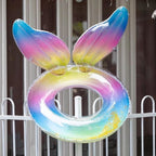 PVC Sequin Rainbow Swimming Ring, PVC Swimming Ring (Mermaid), PVC Swimming Ring (Crown)