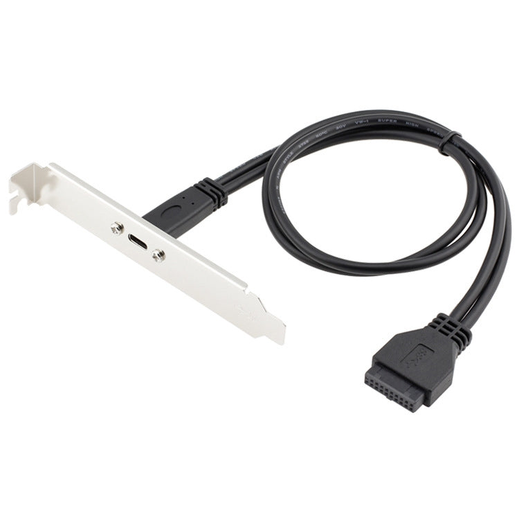 50CM USB3.0 20P To USB Type-C Mother Chassis PCI Bit Baffle Wire