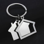 2 PCS Creative House Keychain Cottage Small Gift Pendant, House A
