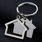 2 PCS Creative House Keychain Cottage Small Gift Pendant, House A