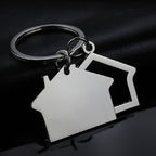 2 PCS Creative House Keychain Cottage Small Gift Pendant, House A