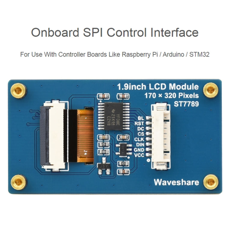 Waveshare 1.9inch 262K Colors 170x320 LCD Display Module for Raspberry Pi Pico, SPI Interface, 23822, 1.9 inch