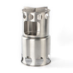 Outdoor Stainless Steel Windproof Stove Portable Camping Roast Stove Set, Wood Stove, Stove Set, Stove Set+Wood Stove