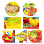 Outdoor Sandy Beach Table Toys Set for Kids, Beach Table(Tree and Round Table), Beach Table(Dolphin and Round Table), Beach Table(Tree and Square Table), Beach Table(Dolphin and Square Table)