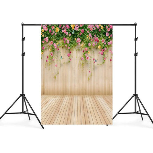 1.5m x 2.1m Simulation Wood Plank Flower Wall Photo Props Photography Background Cloth