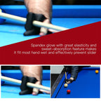 10 PCS/ Set Spandex Snooker Billiard Cue Glove Pool Left Hand Open Three Finger Snooker Accessory