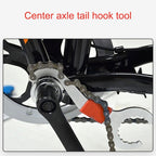 2 PCS Three-in-one Bicycle Integrated Bottom Shaft Flywheel Fixed Wrench Tail Hook Tool