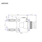 5pcs BNC Female Jack to Dual Banana Female Jack RF Adapter Coaxial Connector, BNC Male to Dual Banana Female