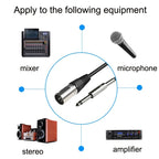 6.35mm Caron Male To XLR 2pin Balance Microphone Audio Cable Mixer Line, 0.5m, 1m, 1.5m, 2m, 3m, 5m, 10m, 15m, 20m, 30m