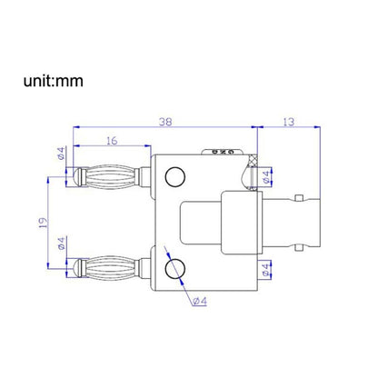5pcs BNC Female To Dual Banana Plug Adapter Binding Male Connector, BNC Female To Dual Banana Male