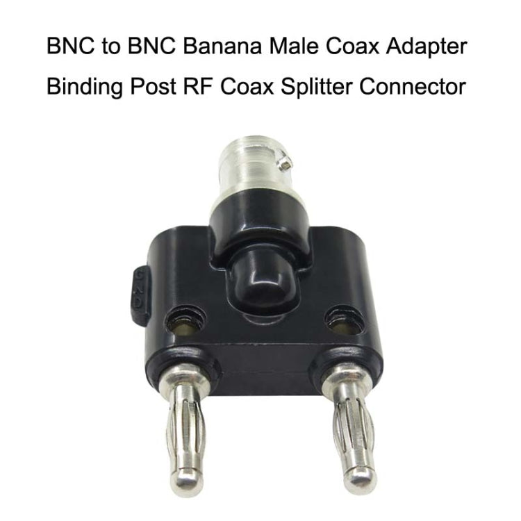 5pcs BNC Female To Dual Banana Plug Adapter Binding Male Connector, BNC Female To Dual Banana Male