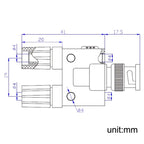 5pcs BNC Male Plug To Two Banana Jack Female Connector RF Adapter, BNC Male to Two Banana Female