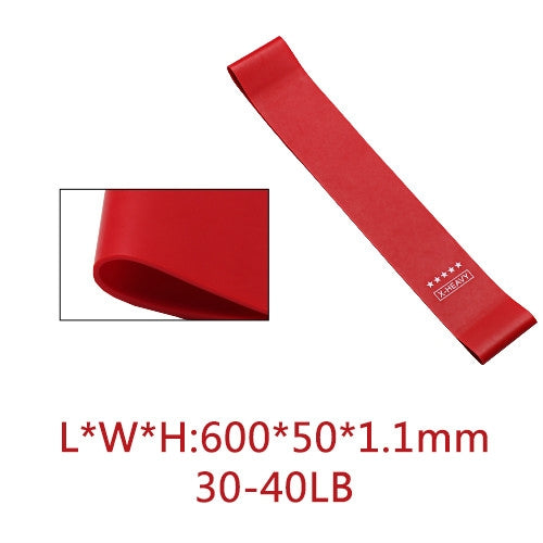 5 in 1 Strength Gradient Latex Elastic Ring Resistance Band Set, 5 in 1