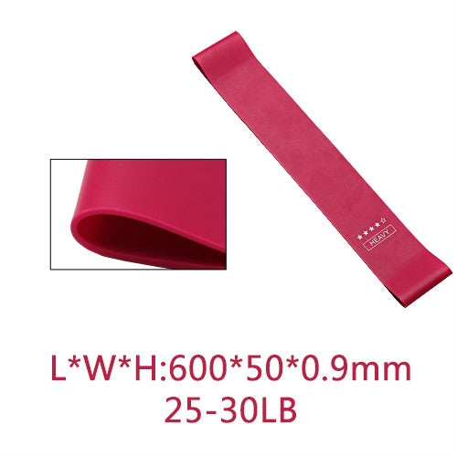 5 in 1 Strength Gradient Latex Elastic Ring Resistance Band Set, 5 in 1