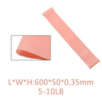5 in 1 Strength Gradient Latex Elastic Ring Resistance Band Set, 5 in 1