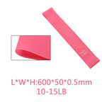 5 in 1 Strength Gradient Latex Elastic Ring Resistance Band Set, 5 in 1